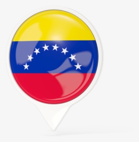 White Pointer With Flag - Bandera Logo Redondo Venezuela, HD Png Download, Transparent PNG