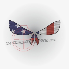 Punisher Eyes American Flag Sticker, HD Png Download, Transparent PNG