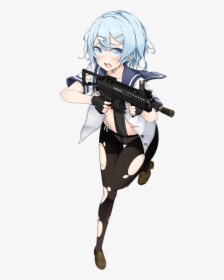 Anime Gun Png - Anime Girl With Gun Png, Transparent Png, Transparent PNG