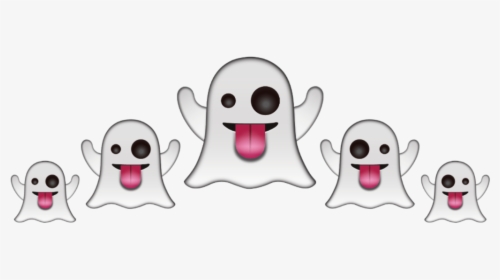 #emoji #crown #ghost #white #black #blanco #negro #emojicrown - Fantasma De Whatsapp Emoji, HD Png Download, Transparent PNG