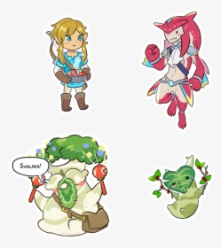 Breath Of The Wild Stickers - Breath Of The Wild Sidon Fanart, HD Png Download, Transparent PNG