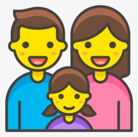 Family Man Woman Girl Emoji - Family Emoji Png, Transparent Png, Transparent PNG