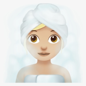 Just Out Of The Shower - Woman In Towel Emoji, HD Png Download, Transparent PNG