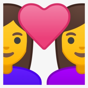 Noto Emoji Oreo 1f469 200d 2764 200d 1f469 - Couple With Heart Woman Man, HD Png Download, Transparent PNG