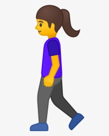 Transparent Girl Emoji Png - Transparent Walking Emoji, Png Download, Transparent PNG