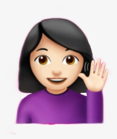 #girl #emoji #emojisticker #emojiiphone #girlemoji - Woman Tipping Hand Emoji Png, Transparent Png, Transparent PNG
