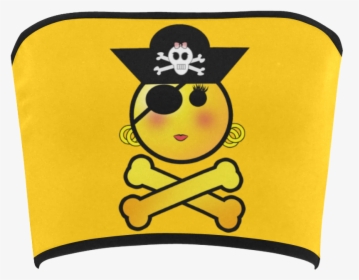 Smiley Emoji Girl Bandeau Top - Chica Pirata Emoji, HD Png Download, Transparent PNG