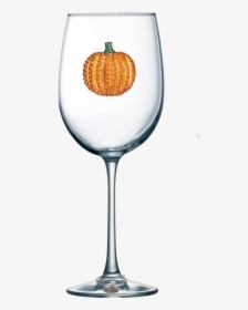 Pumpkin Jeweled Stemmed Wine Glass - Funny Mom Wine Glass, HD Png Download, Transparent PNG
