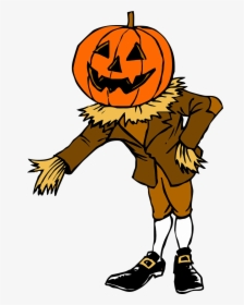 Costume, Halloween, Pumpkin, Scary - Jack O Lantern Scarecrow, HD Png Download, Transparent PNG