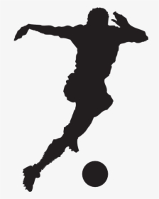 Soccer Cliparts Silhouette Free Best Transparent Png - Soccer Black And White, Png Download, Transparent PNG
