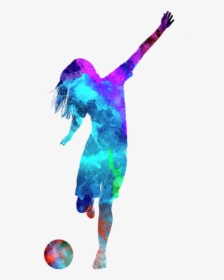 Woman Soccer Player 05 In Watercolor, HD Png Download, Transparent PNG