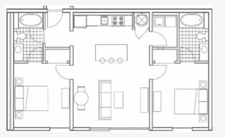 0 For The B2 Oliver Floor Plan - Technical Drawing, HD Png Download, Transparent PNG