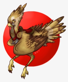 Chocobo And The Giant Red Circle - Cartoon, HD Png Download, Transparent PNG