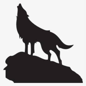 Howling Wolf Silhouette Png Vector - Wolf Howling Clipart, Transparent Png, Transparent PNG