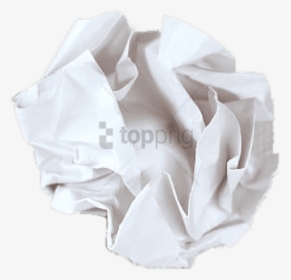 White,petal,paper,black And Accessory,flower,paper - Crumpled Paper Ball Png, Transparent Png, Transparent PNG