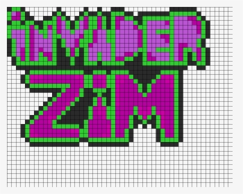 Invader Zim Logo Perler Bead Pattern / Bead Sprite - Invader Zim Perler Beads, HD Png Download, Transparent PNG
