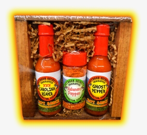 Carolina Reaper And Ghost Pepper Sauce Kit With Habanero - Glass Bottle, HD Png Download, Transparent PNG