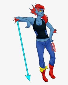 Undyne - Cartoon, HD Png Download, Transparent PNG