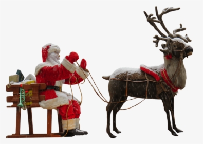 Santa Claus Deer Clip Arts - Santa Claus Deer Png, Transparent Png, Transparent PNG