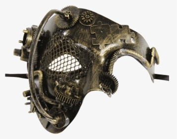 Gold Steampunk Terminator Mask - Terminator Png Mask, Transparent Png, Transparent PNG