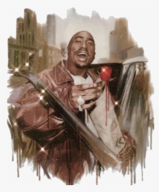 Rose That Grew From Concrete Tupac Artwork Resin Print - Rose That Grew From Concrete Drawing, HD Png Download, Transparent PNG