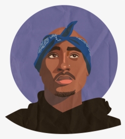 Tupac Shakur Drawing Art Thug - Tupac Art Png, Transparent Png, Transparent PNG