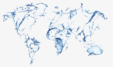 World Map In Water, HD Png Download, Transparent PNG