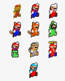 Transparent 8 Bit Mario Png Mario Bros Power Ups Pixel Art Png Download Transparent Png Image Pngitem