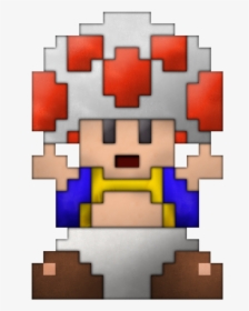 Real Life 8 Bit Toad By Brulescorrupted-d6fmwhr - Super Mario Bros 1 Toad, HD Png Download, Transparent PNG