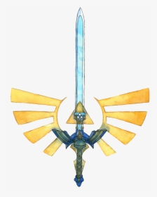 Triforce With Master Sword, HD Png Download, Transparent PNG