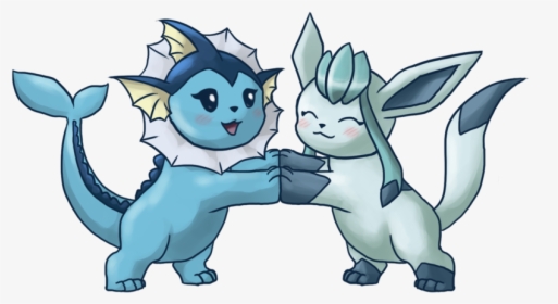Vaporeon And Glaceon Wallpaper - Pokemon Glaceon And Vaporeon, HD Png Download, Transparent PNG