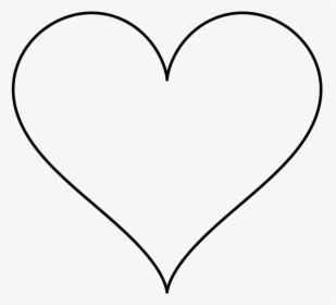 Heart Emoji Black And White Copy And Paste The Emoji - Simple Heart Drawing Easy, HD Png Download, Transparent PNG