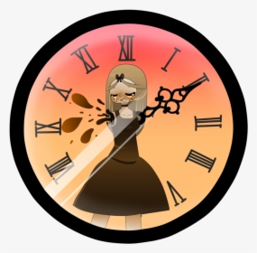 Broken Clock Png Svg Free Download - Dibujo Reloj Roto, Transparent Png, Transparent PNG