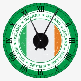 Ireland Grunge Flag Wall Clock Decal And Mechanism - Clock Face Template, HD Png Download, Transparent PNG