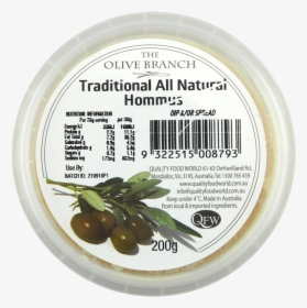 Picture Of The Olive Branch Traditional Hommus Dip - Olive, HD Png Download, Transparent PNG