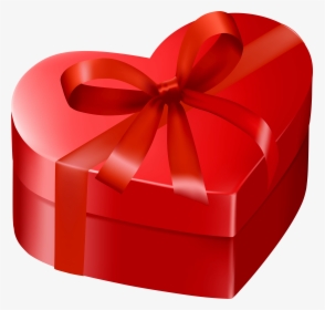 Red Gift Box Png - Red Heart Gift Box, Transparent Png, Transparent PNG