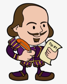 Clip Art Shakespeare Clip Art - William Shakespeare Cartoon Png, Transparent Png, Transparent PNG
