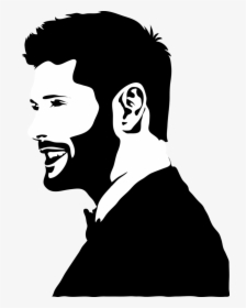 Person Silhouette 5 December Clip Art - Jensen Ackles Black And White Cartoon, HD Png Download, Transparent PNG