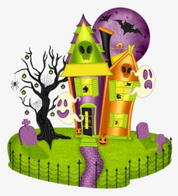28 Collection Of Halloween Haunted House Clipart - Halloween Haunted House Clipart, HD Png Download, Transparent PNG