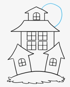 Drawing Place Haunted - Easy Haunted House Drawing, HD Png Download, Transparent PNG