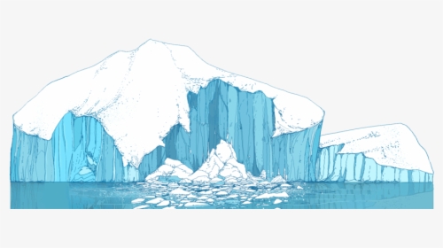 Glacier Clipart Ice Cap - Iceberg Clipart, HD Png Download, Transparent PNG