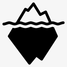 Iceberg Vector Black And White, HD Png Download, Transparent PNG