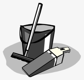 Cleaning Supplies Clip Art Free Black And White - Cleaning Tools, HD Png Download, Transparent PNG
