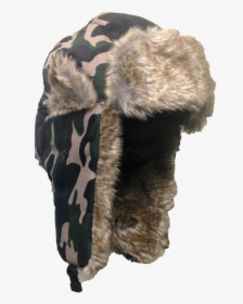 Trooper Beanie In Army Camo - Fur Clothing, HD Png Download, Transparent PNG