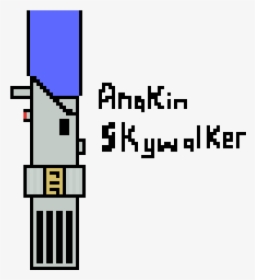 Anakin's Lightsaber Pixel Art, HD Png Download, Transparent PNG