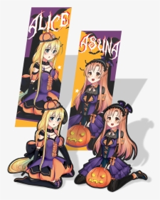 Image Of Asuna & Alice Halloween - Cartoon, HD Png Download, Transparent PNG