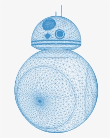 Bb8 Wireframe - Wireframe Personajes, HD Png Download, Transparent PNG