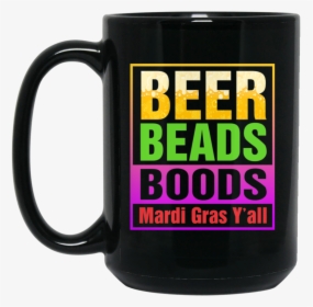 Beer Beads Boobs Funny Mardi Gras 11oz / 15oz Black - Beer Stein, HD Png Download, Transparent PNG
