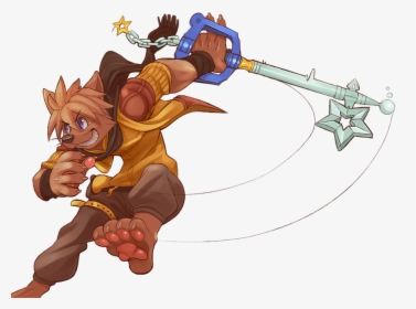 [art By Gazpacho] Neo The Keyblade Master - Keyblade Furry, HD Png Download, Transparent PNG