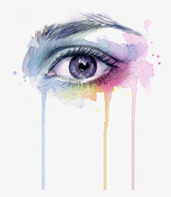 Transparent Dripping Paint Png - Eye Drawing Watercolor, Png Download, Transparent PNG